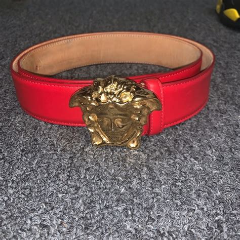 all red versace belt|versace red belt for men.